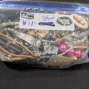3 lbs Huge Mixed Costume Jewelry Grab Bag Lot Unsearched Vintage to Modern Watch